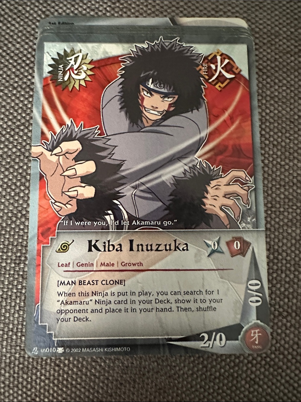 Naruto CCG, Set 6 Eternal Rivalry: Kiba Inuzuka N-US010 Trading Card